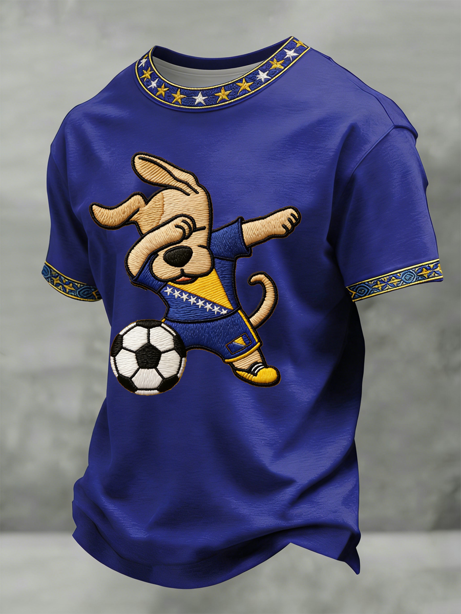 Men's Bosnia ZMAJEVI Football Lover Printed short sleeves t-shirt