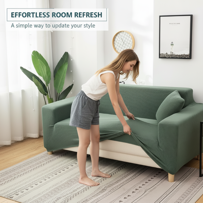 ⛅50% OFF!🛋️Jacquard Knitted Stretch Sofa Cover✨