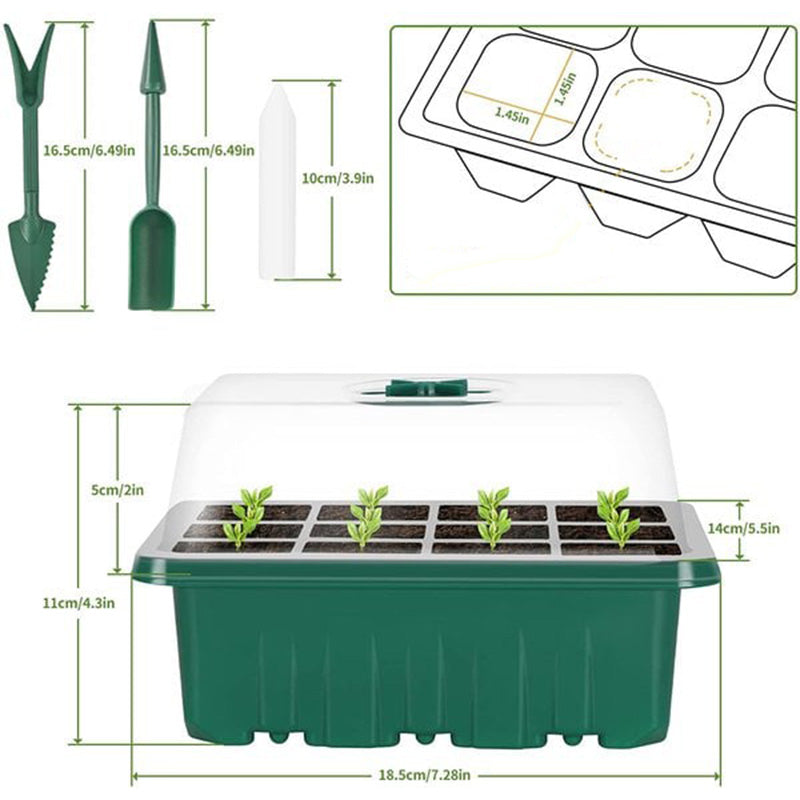 ⏰Limited offer 50% Discount🔥Seed Starter Trays with Grow Light