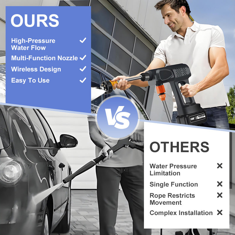 🎁 50% OFF NOW! 💦🚗 Portable High-Pressure Car Washer – 300W Motor, Multi-Purpose Use & Compact Storage Design for Outdoor Cleaning 🔧