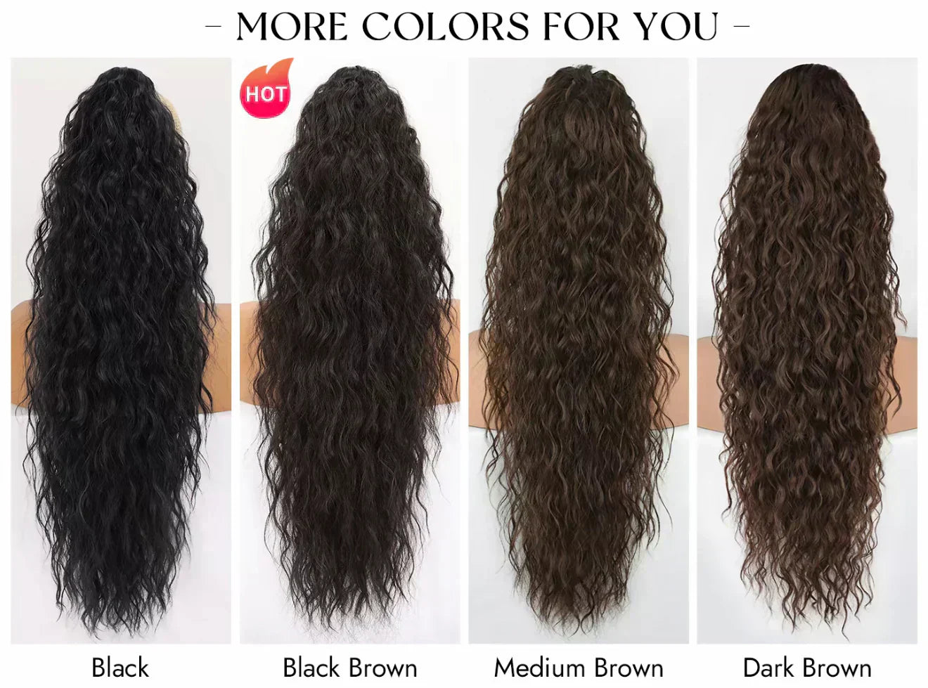 🩷LAST DAY PROMOTION - 50%OFF😍Curly Wavy Frizzy Hair Extension with Ponytail