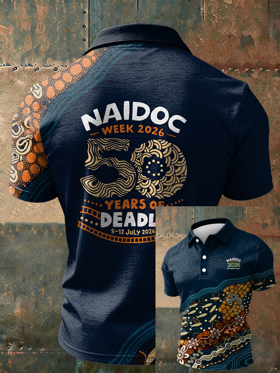 Men's AU Aboriginal Culture Printed Casual Tops