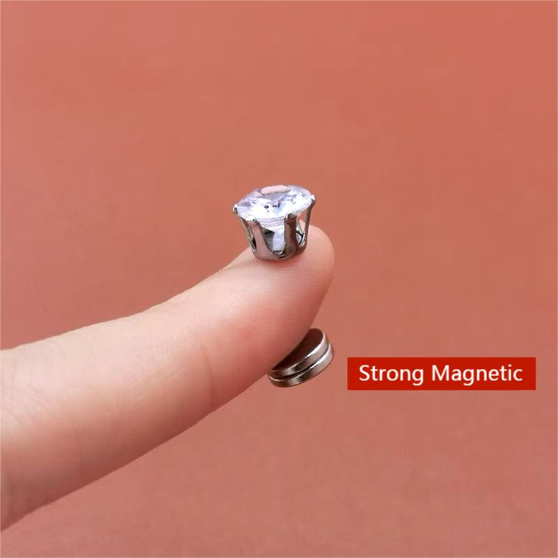 Magnetic Zircon Stud  Ear Clip