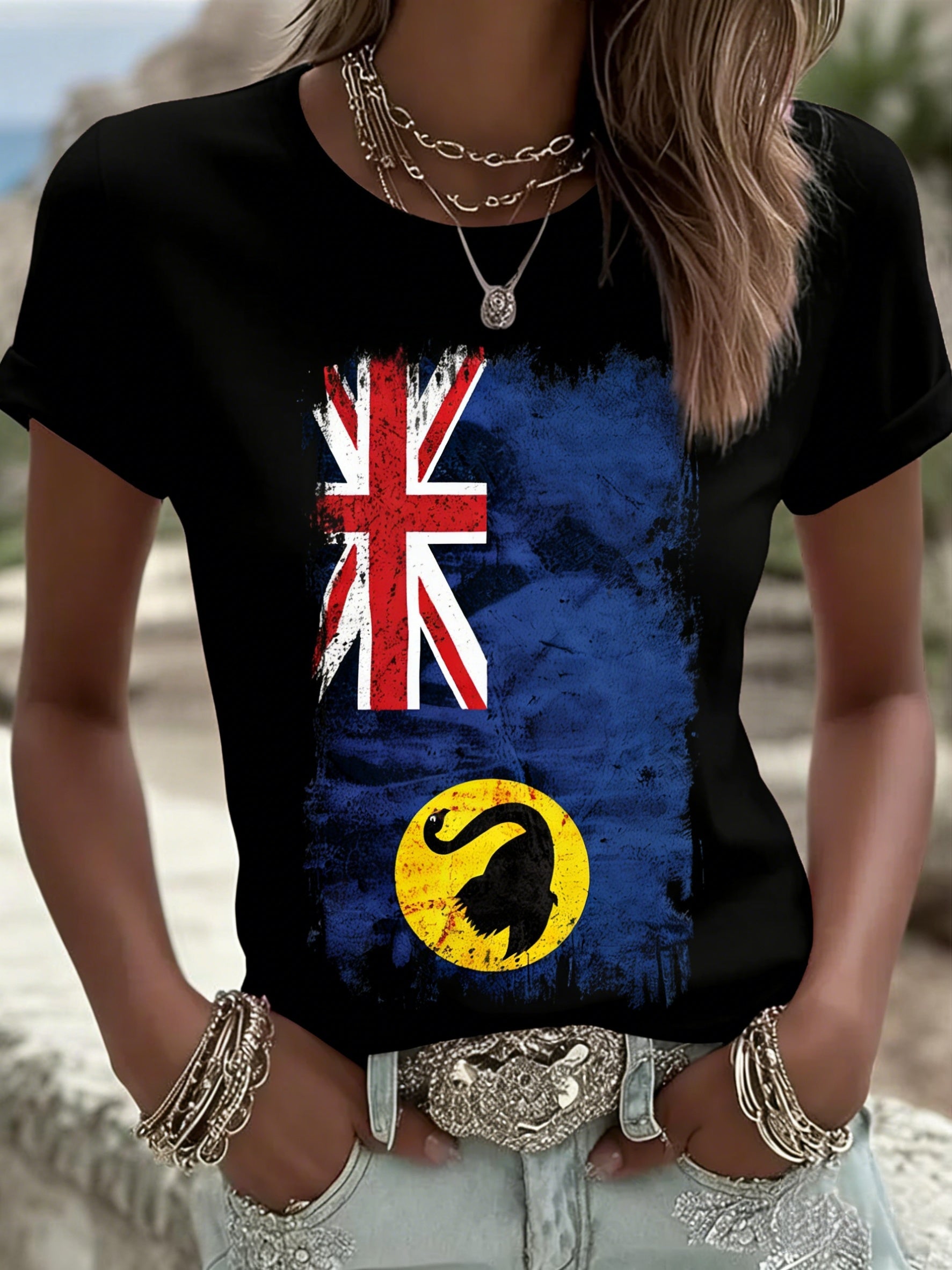 Women's Western Australia Day Printed Short Sleeve T-shirt
