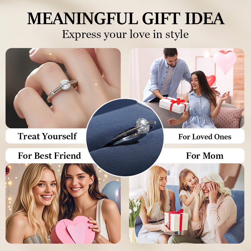 ❤️ Valentine's Day Gift 💎 Spinning Diamond Ring Symbolizing the Star of the Universe