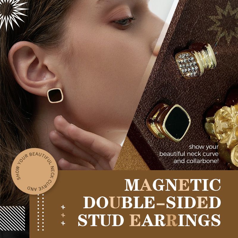 Magnetic Zircon Double-sided Stud Earrings