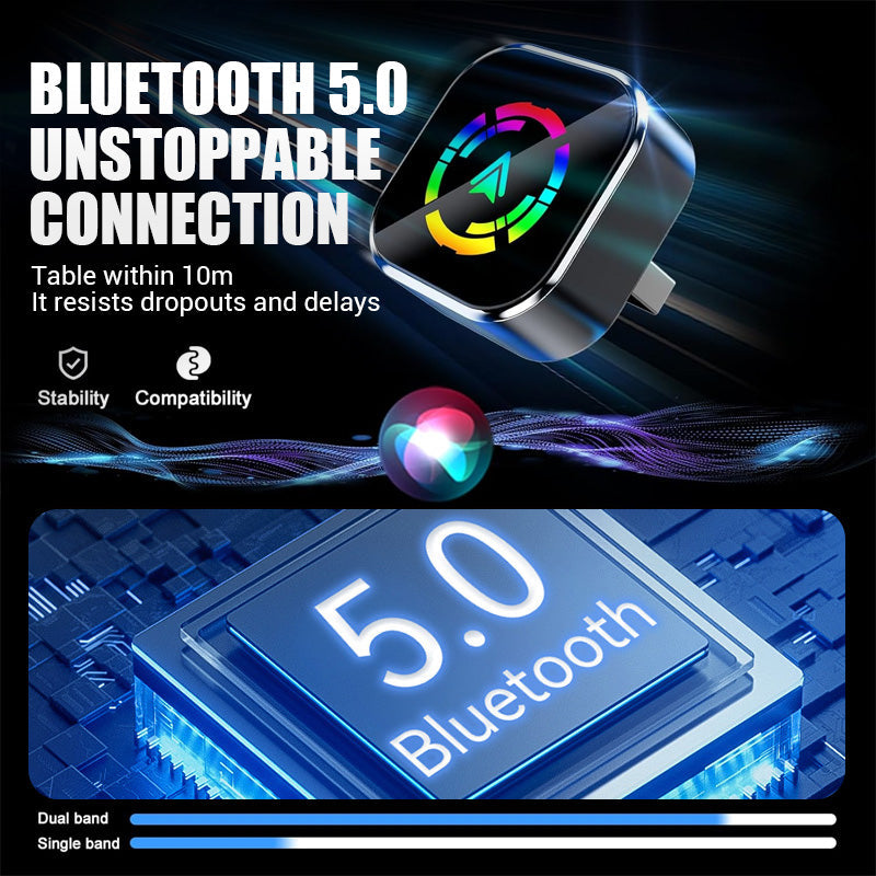 2-in-1 Wireless Adapter for iPhone & Android Auto