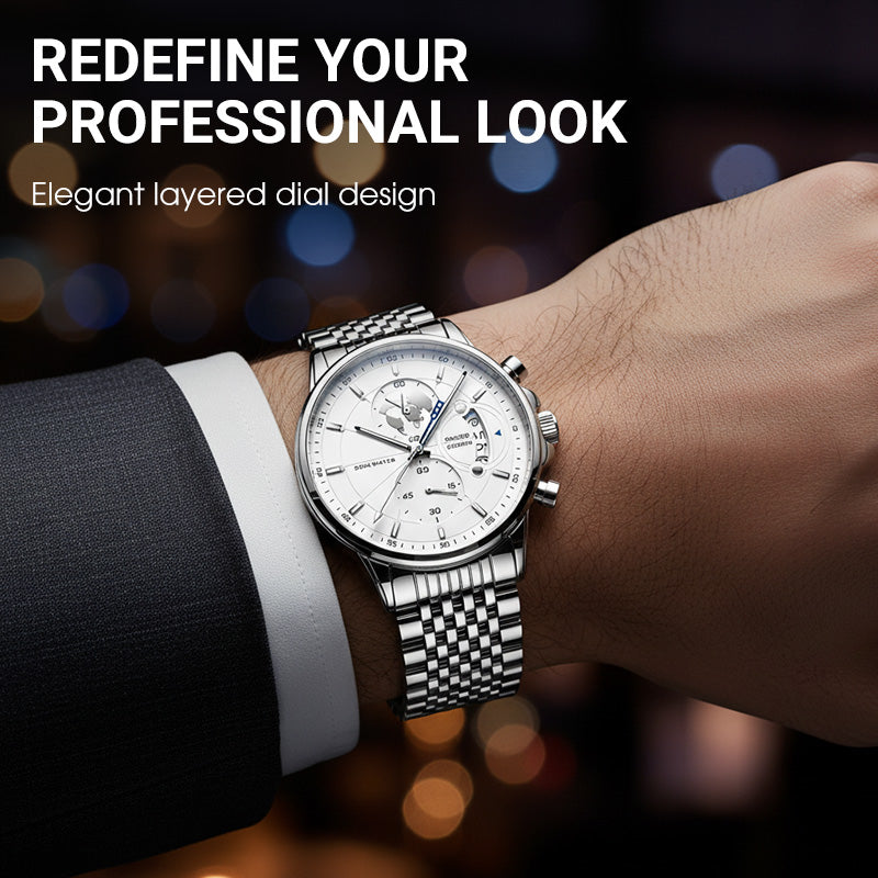 ⏳Time-Limited Special⏰Men's watch with globe motif in maritime style