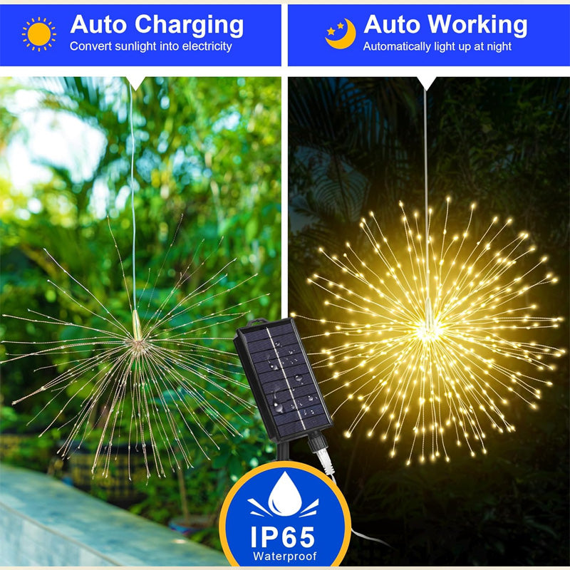 🔥While Supplies Last 40% OFF!🎉 Solar Firework String Lights for Yard & Parties