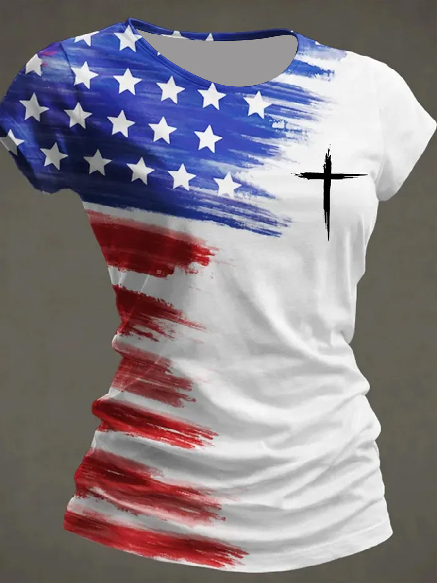 Women's USA Faith Printed T-shirt