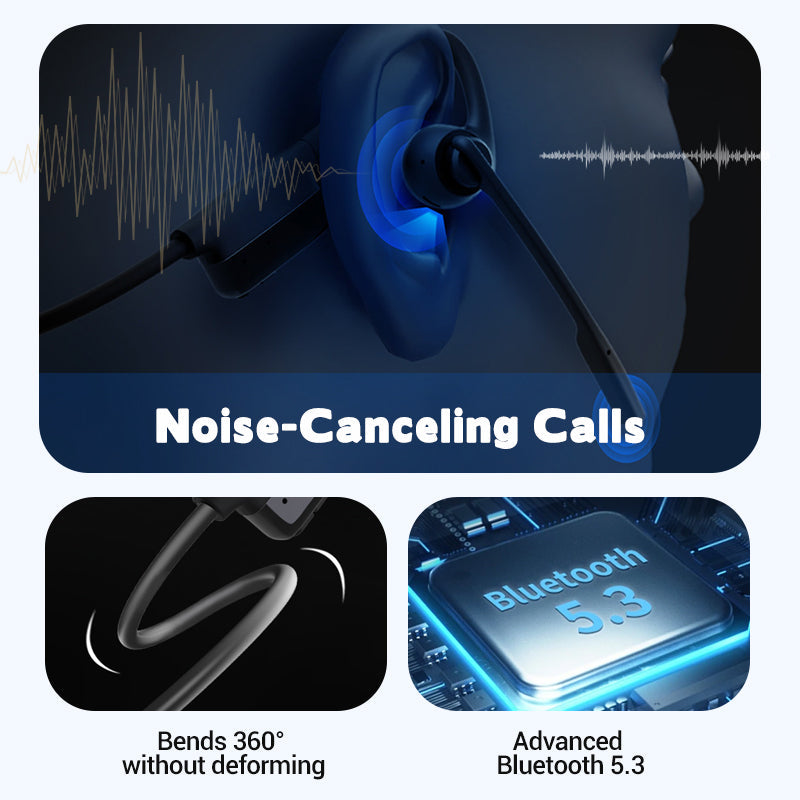 💎 50% OFF! 💎 Open-Ear Wireless Bluetooth Headset – Noise-Canceling Mic, 10H Battery & Bluetooth 5.3 🎧🚗