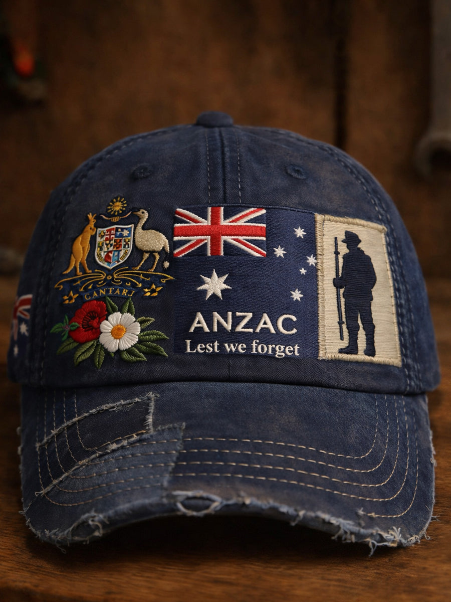 Retro Australian-Style Art Print Casual Hat