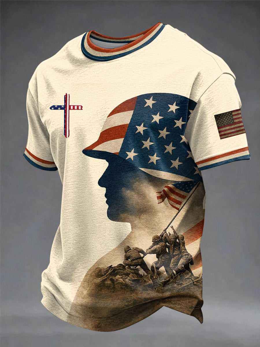 Men's USA  Faith Printed T-shirt