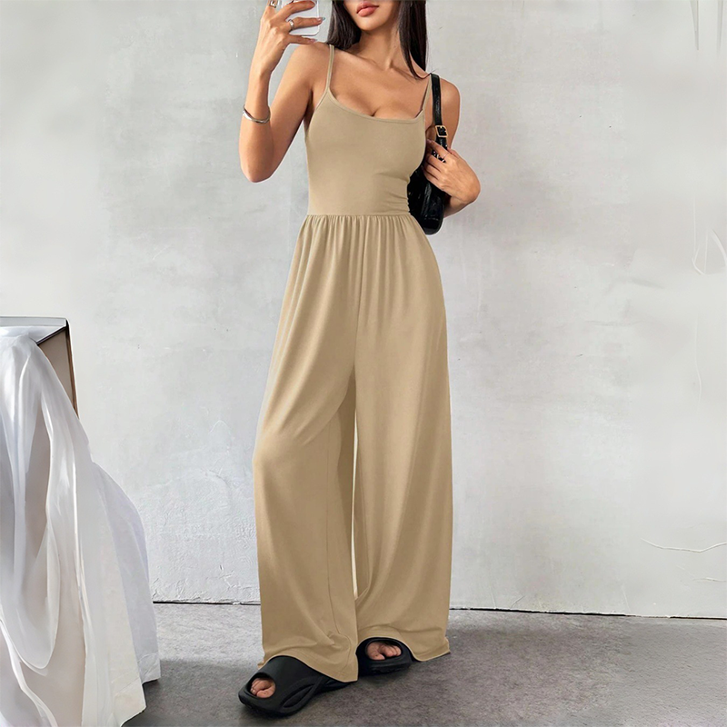 Spaghetti Strap Wide-Leg Jumpsuit with Pockets 🌸 Effortlessly Chic In One Step! 🌸