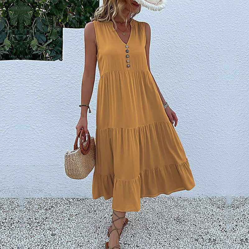 Summer sales - Comfortable and breathable V-neck dress