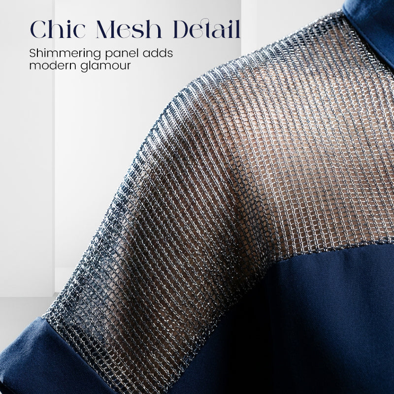 Women's Mesh Patchwork Top & Pants 2-Piece Set