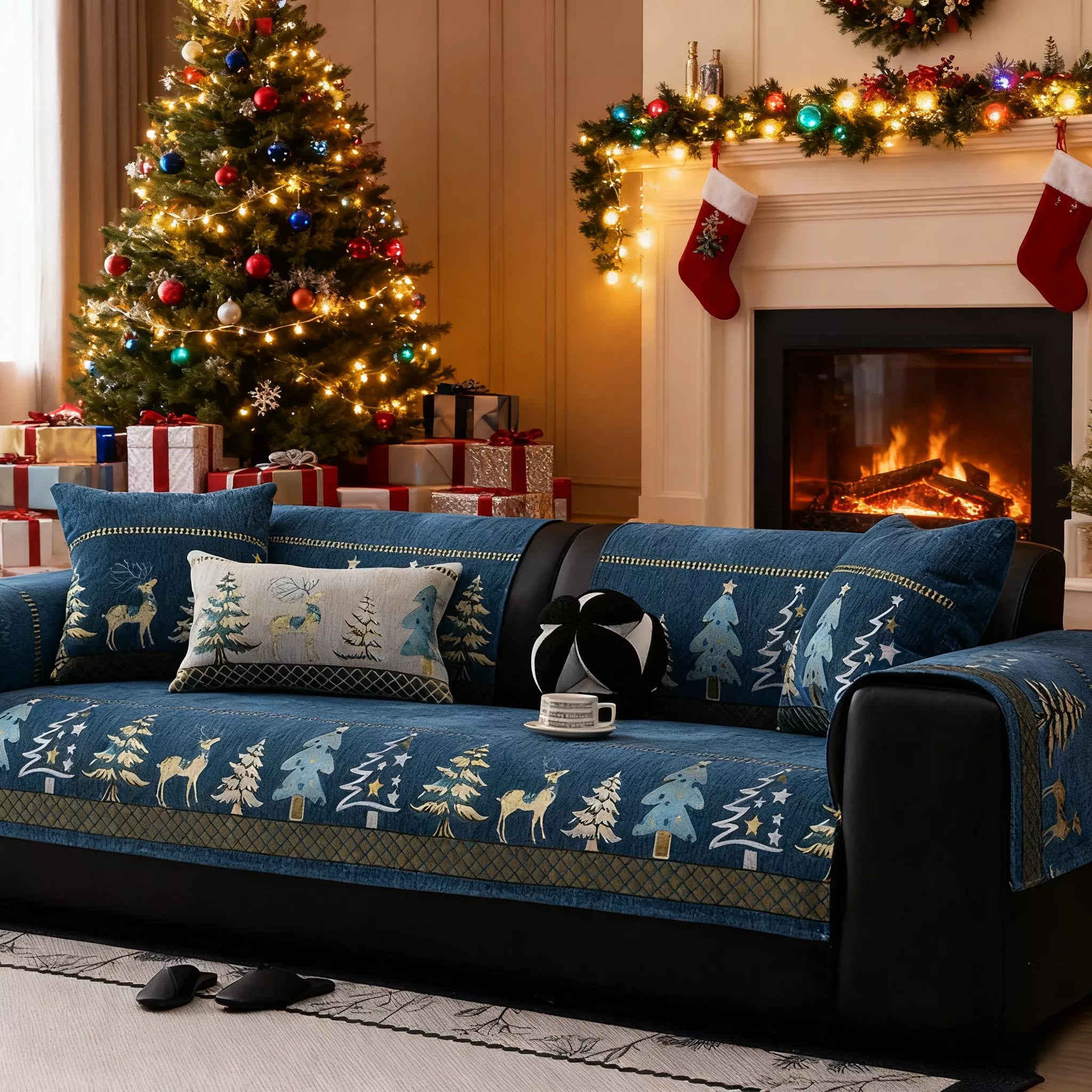 Plush Chenille Anti-Slip Couch Cover