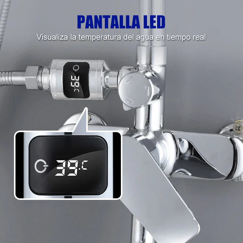 High-Accuracy LED Shower Thermometer