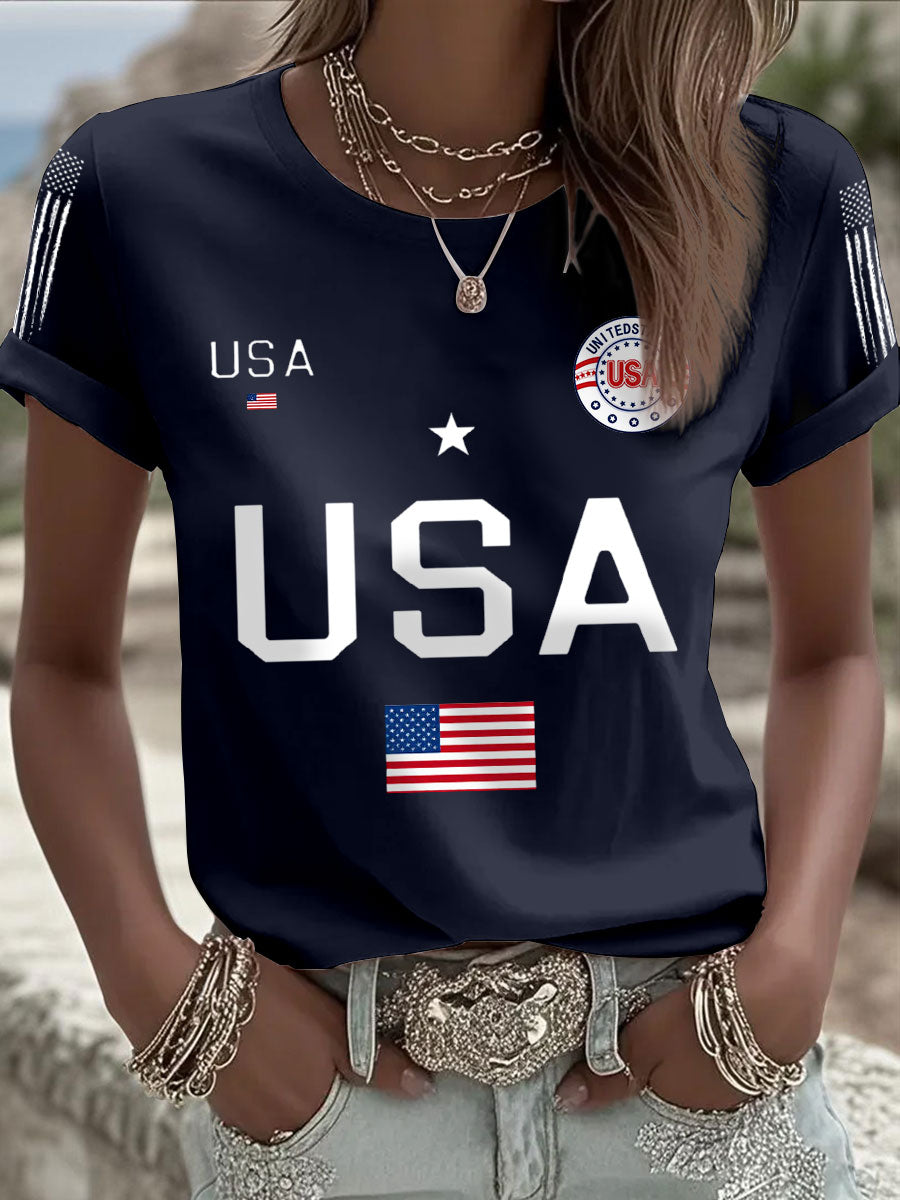 Women's USA Flag T-Shirts