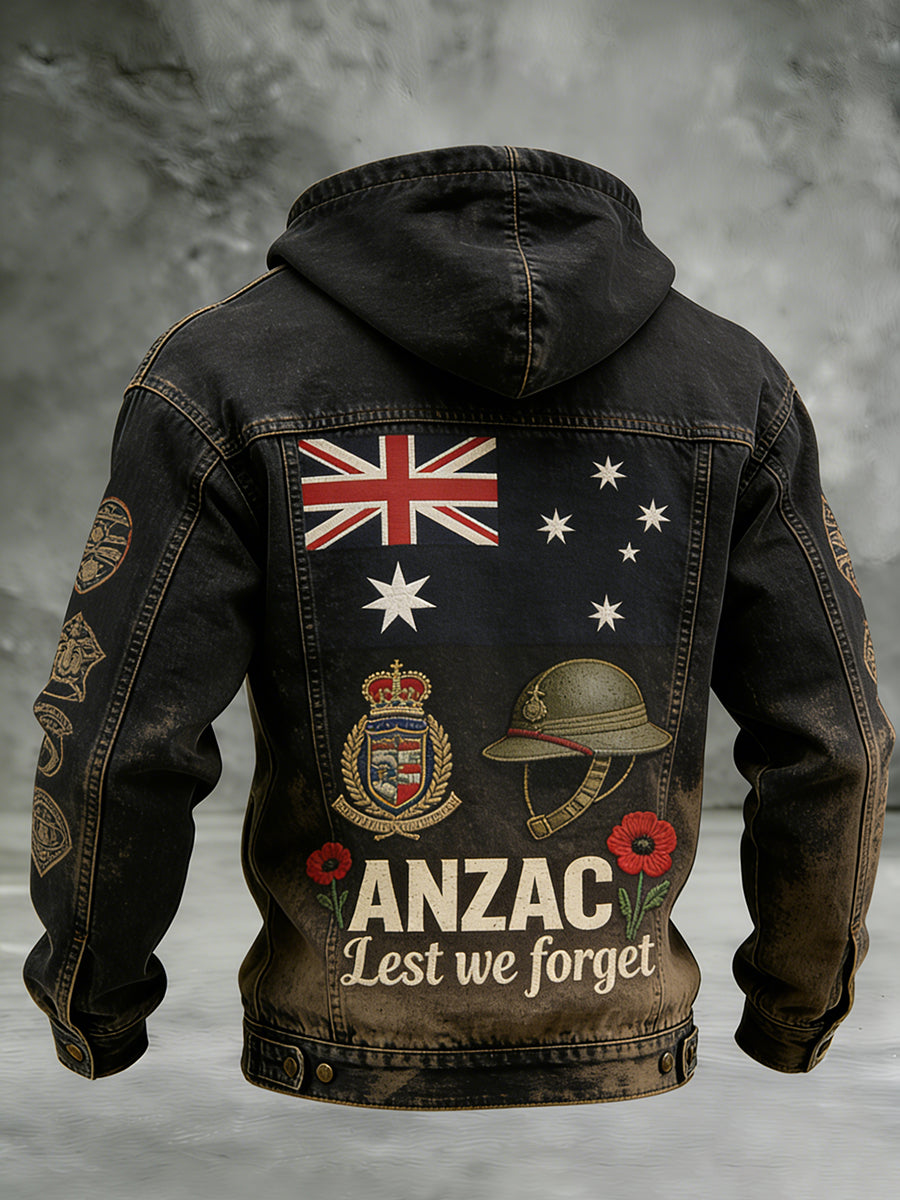 Retro Australian Art Print Casual Hoodie Jacket