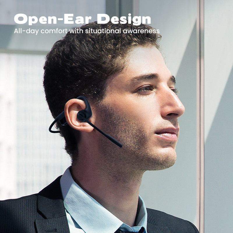 💎 50% OFF! 💎 Open-Ear Wireless Bluetooth Headset – Noise-Canceling Mic, 10H Battery & Bluetooth 5.3 🎧🚗