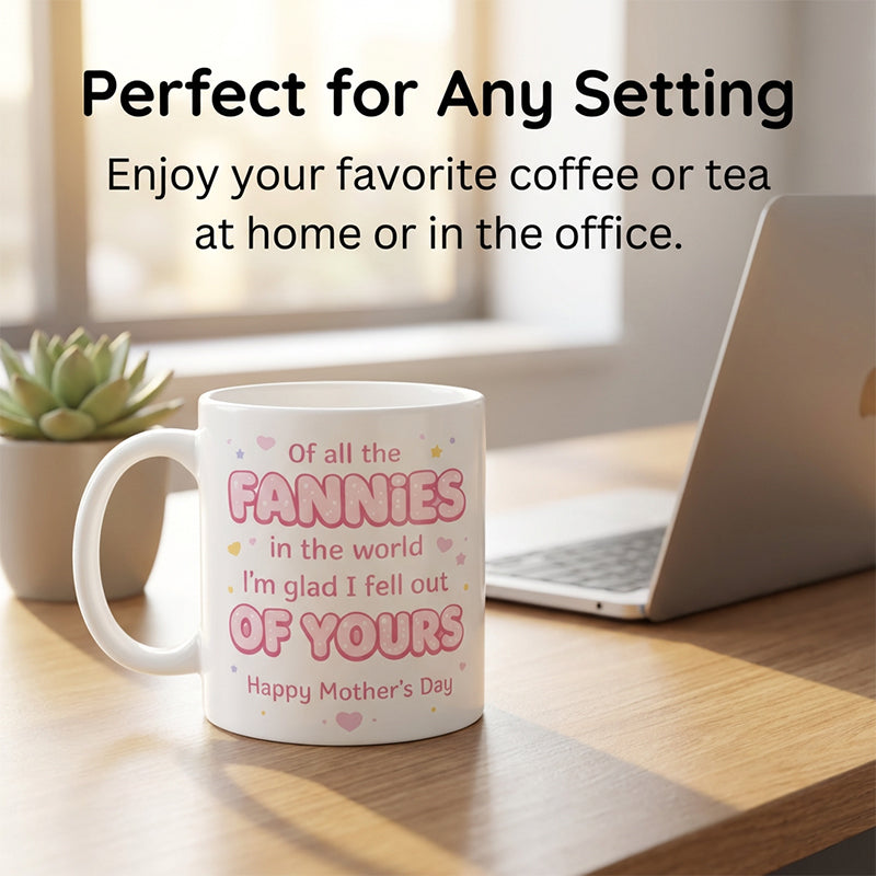 ☕ 50% OFF NOW! 💝 Funny Mother's Day Mug for Mom – 11oz Ceramic, Humorous Message & Dishwasher Safe 🎁