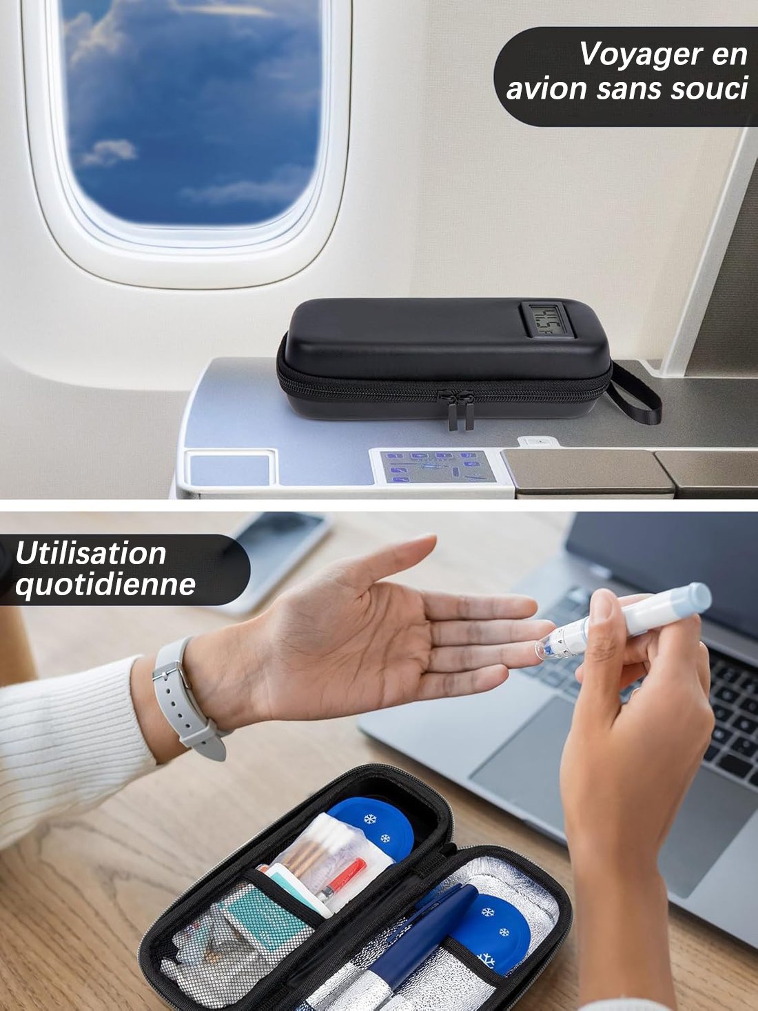 🔥Refrigerant travel kit for insulin with temperature display Temperature monitoring in real time