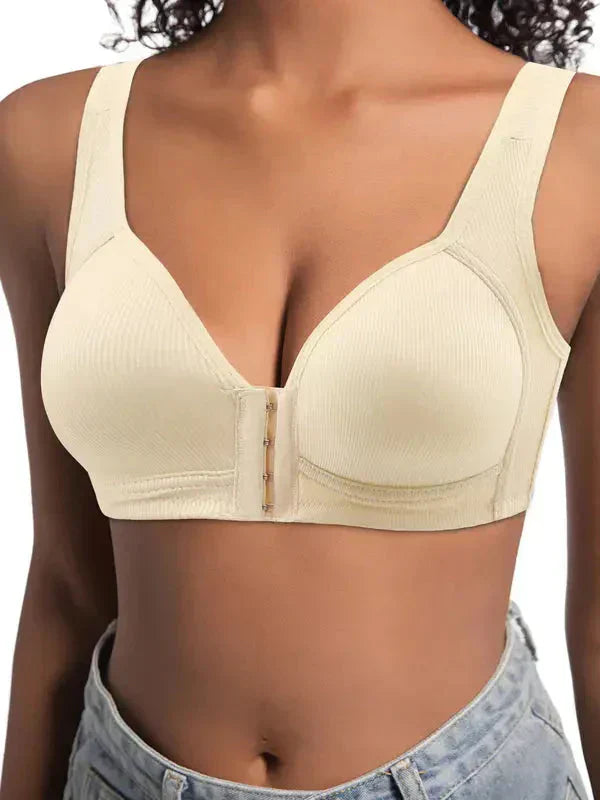 ⏰ Now only 50% off!❤️Adjustable Front Closure Push-Up Bra Wire-Free, Seamless & Side Support for Daily Wear, Spring-Summer Comfort