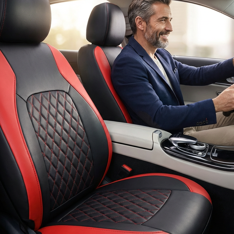 📢📢50% OFF !!!⏰🚗9-Piece Universal Fit Leather Car Seat Cover Set