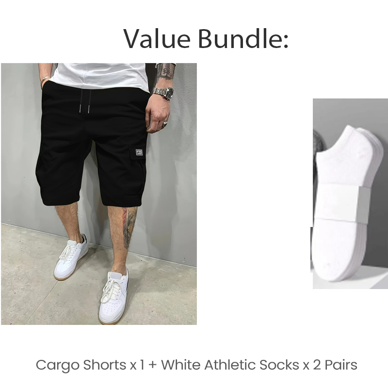 🎁 52% OFF! 💖🩳 Men's Casual Cargo Shorts with Drawstring Waist – Multi-Pocket, Lightweight & Breathable 👖✨
