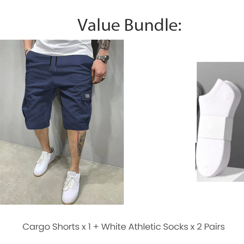 🎁 52% OFF! 💖🩳 Men's Casual Cargo Shorts with Drawstring Waist – Multi-Pocket, Lightweight & Breathable 👖✨
