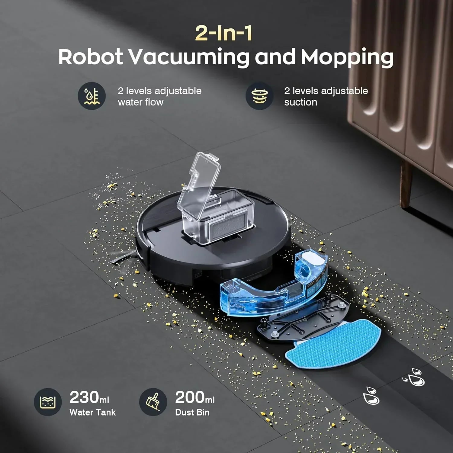 💥🤖All-in-1 Powerful Robotic Vacuum Cleaner✨