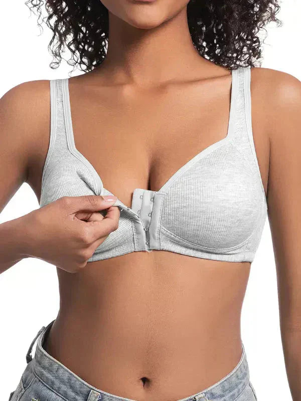 ⏰ Now only 50% off!❤️Adjustable Front Closure Push-Up Bra Wire-Free, Seamless & Side Support for Daily Wear, Spring-Summer Comfort