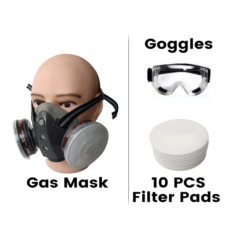 💎 50% OFF! 💎 Dust-Proof Integrated Respirator Mask – Dual-Tank Activated Carbon Filters, Industrial-Grade Gas & Dust Protection 🛡️🔥