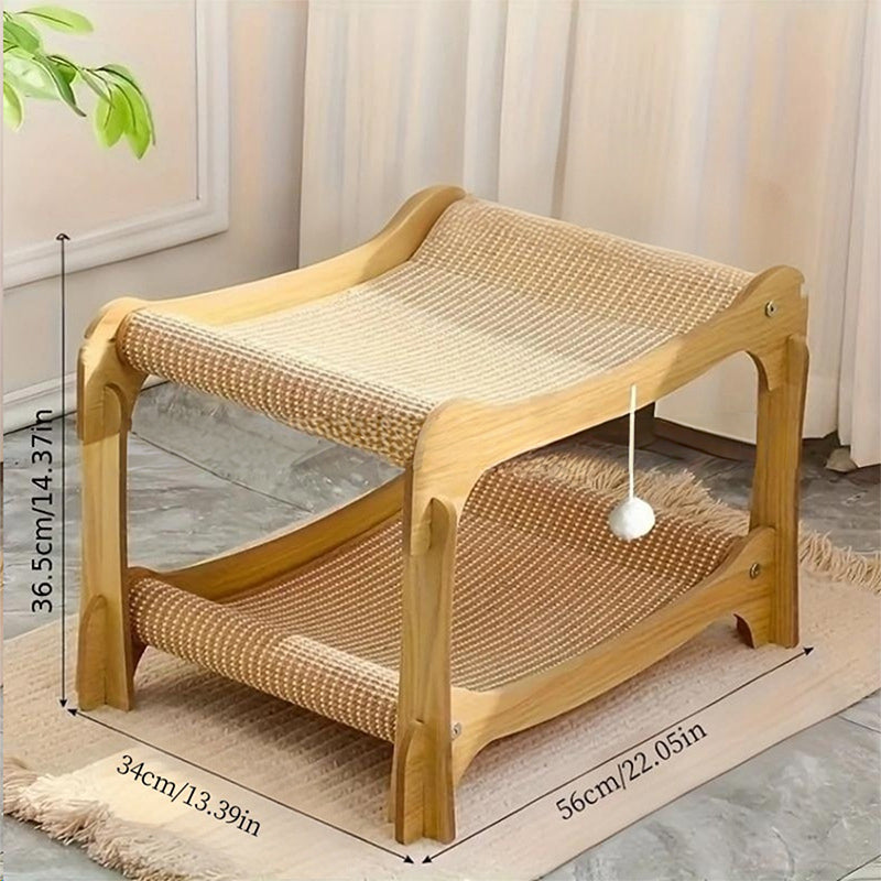 🐱2-in-1 Sisal Cat Scratching Lounger – Scratching & Lounging, Durable Sisal & Space-Saving