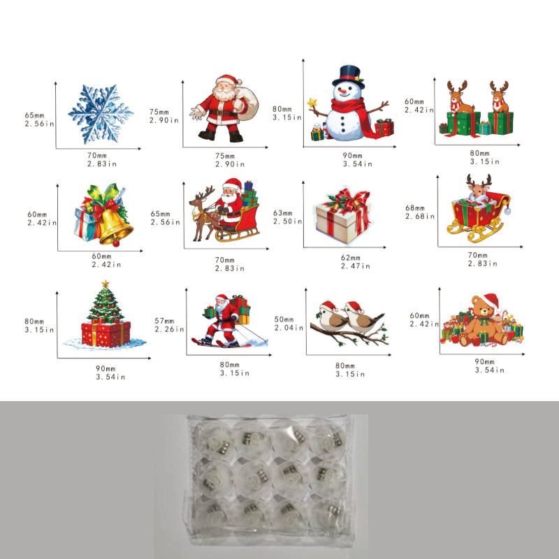 Luminous Christmas Wall Stickers Set