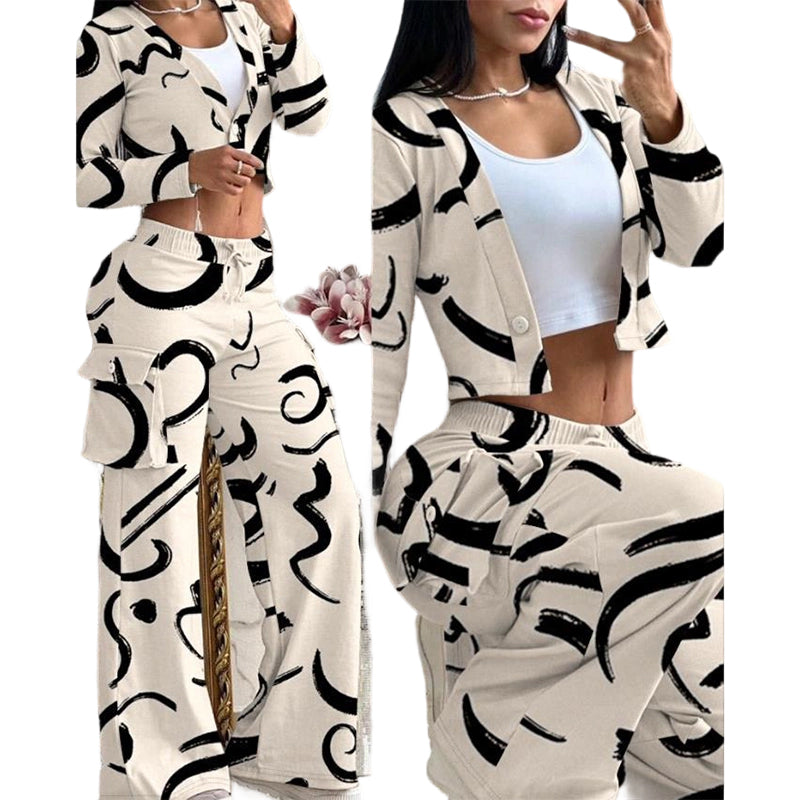 Modern Streetwear Two-Piece Set with Cargo Pockets