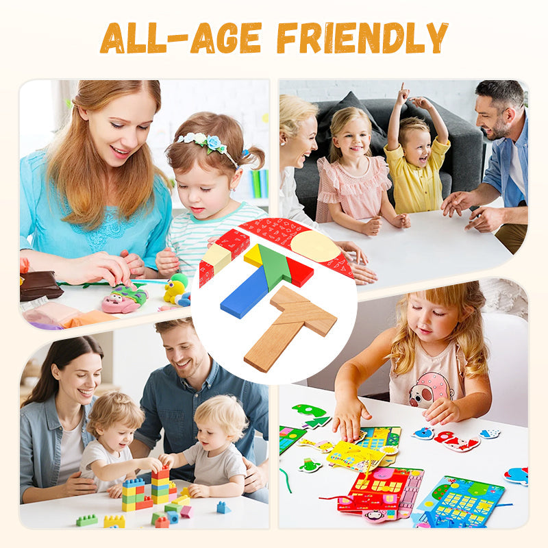 🔥T-Shaped Wooden Puzzle - Brain-Boosting Educational Toy | 44% OFF for a Limited Time + Save More When You Buy More