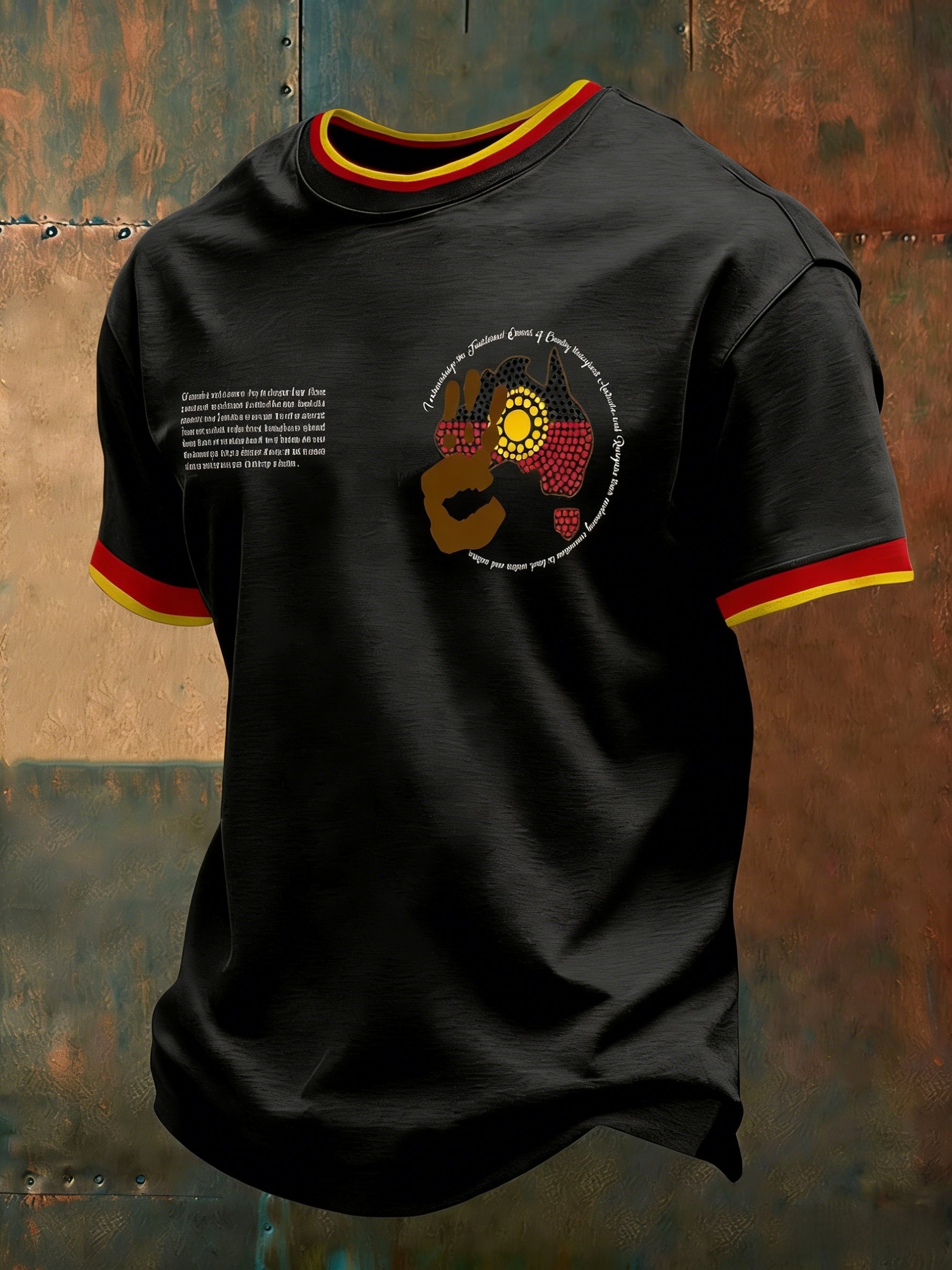 Men's AU Aboriginal Culture Printed Casual Tops