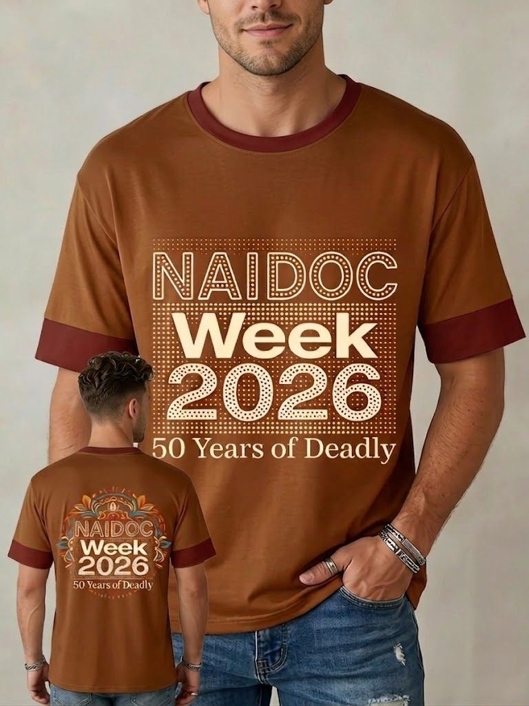 Men's  AU Aboriginal Culture Art NAIDOC Week Printed Casual Short-Sleeve T-Shirts