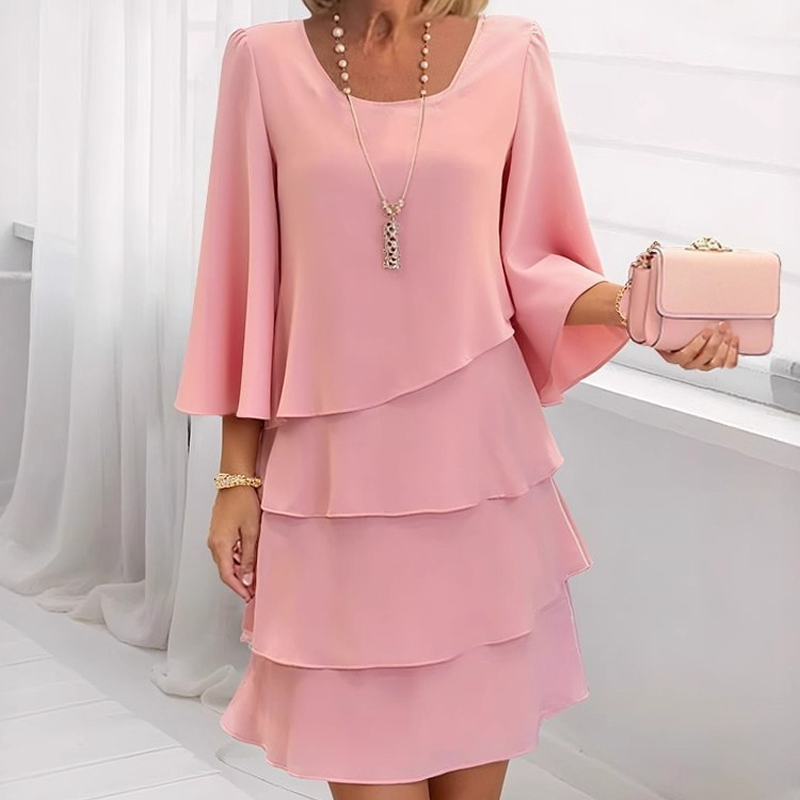 💃LAST DAY SAEL 60% OFF!!✨Women's Tiered Ruffle Dress with Flared Sleeves