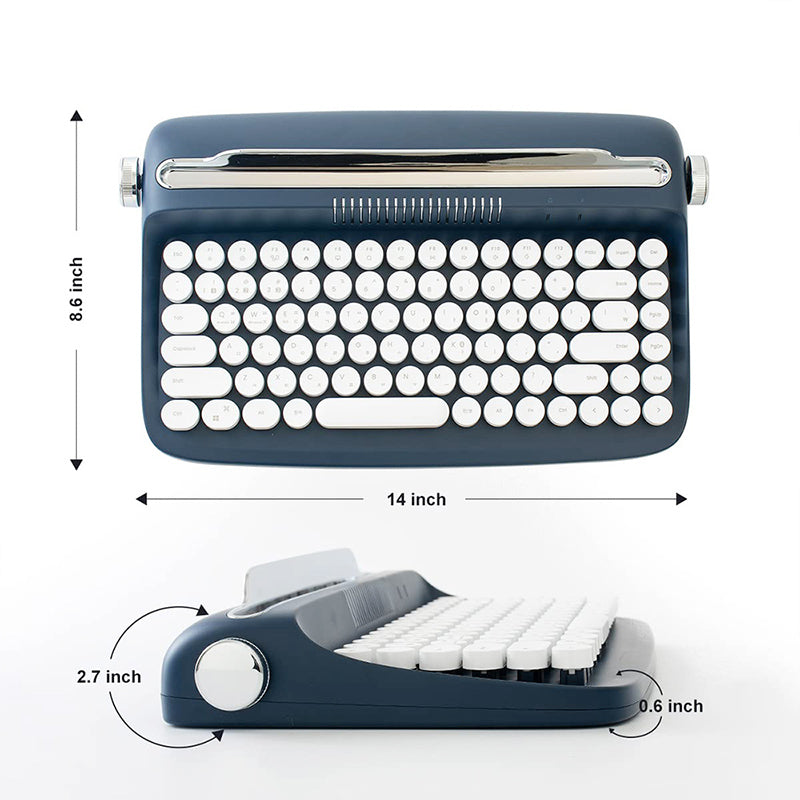 ACGAM ACTTO B303 Typewriter Retro Bluetooth Membrane Keyboard