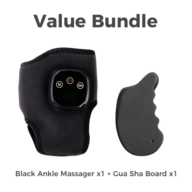 Value Bundle: Portable Ankle Massager with Heat & Vibration + Gua Sha Board
