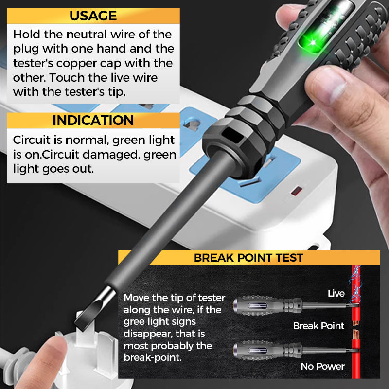 💥Hot Sale Buy 1 Get 1 Free💥2-in-1  High Torque Strong Magnetic Screwdriver Electricity Detector💡