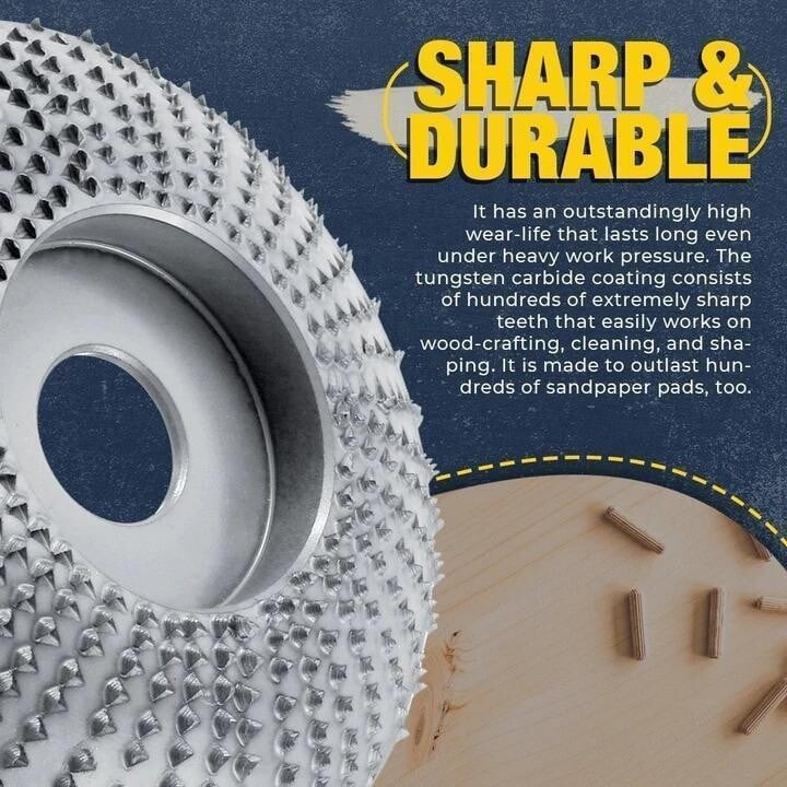 🔥 Limited Time Offer! Premium Wood Carving Disc — Super Sharp & Fast Cutting!