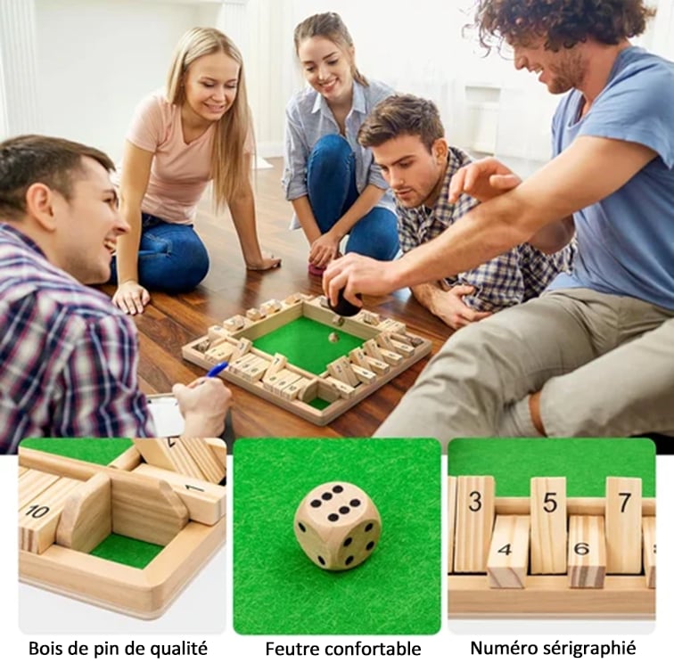 🔥Limited Time Promotion 49% OFF🔥FUN FAMILY GAMES - Shut The Box Board Game