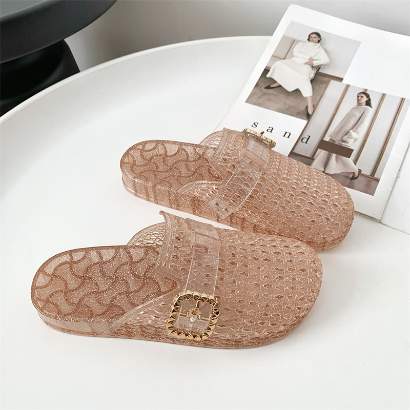 Women's Casual Glitter Slide Sandals