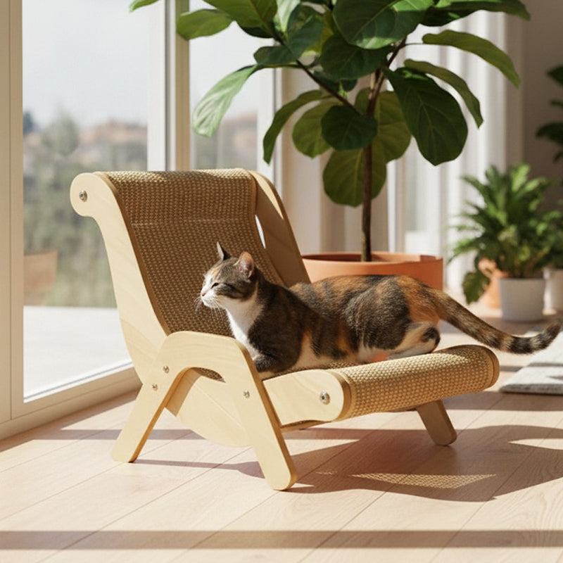 🐱2-in-1 Sisal Cat Scratching Lounger – Scratching & Lounging, Durable Sisal & Space-Saving