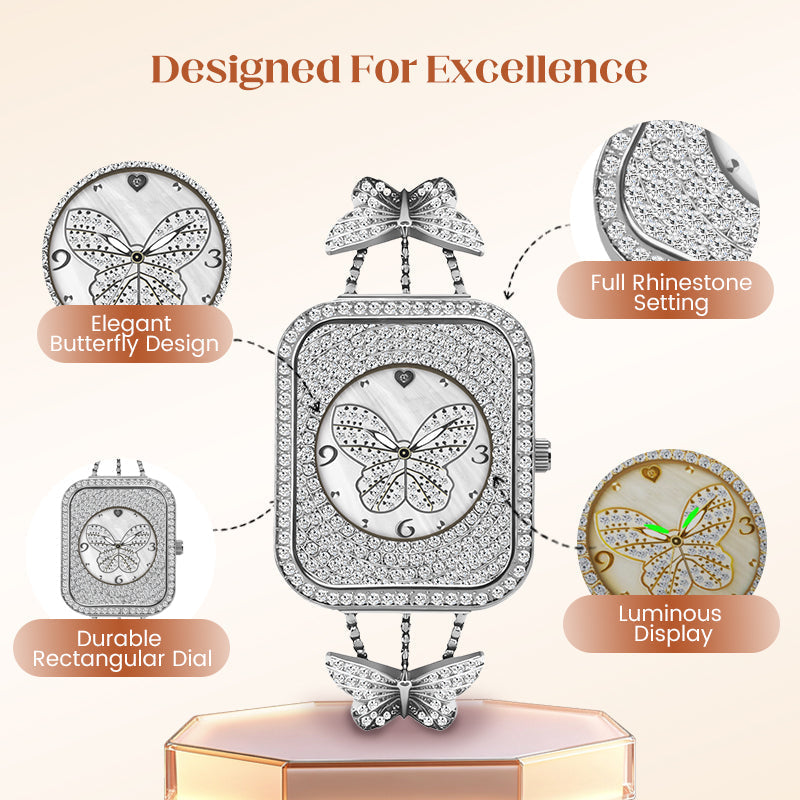 ⏳Time-limited Special⏰Women’s Elegant Butterfly Jewelry Chain Watch🎀💎⌚