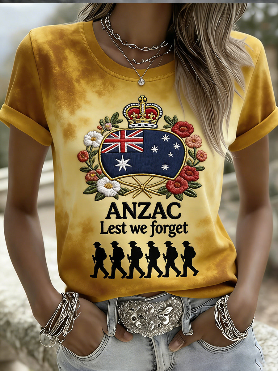 Retro Australian Art Print Casual T-Shirt